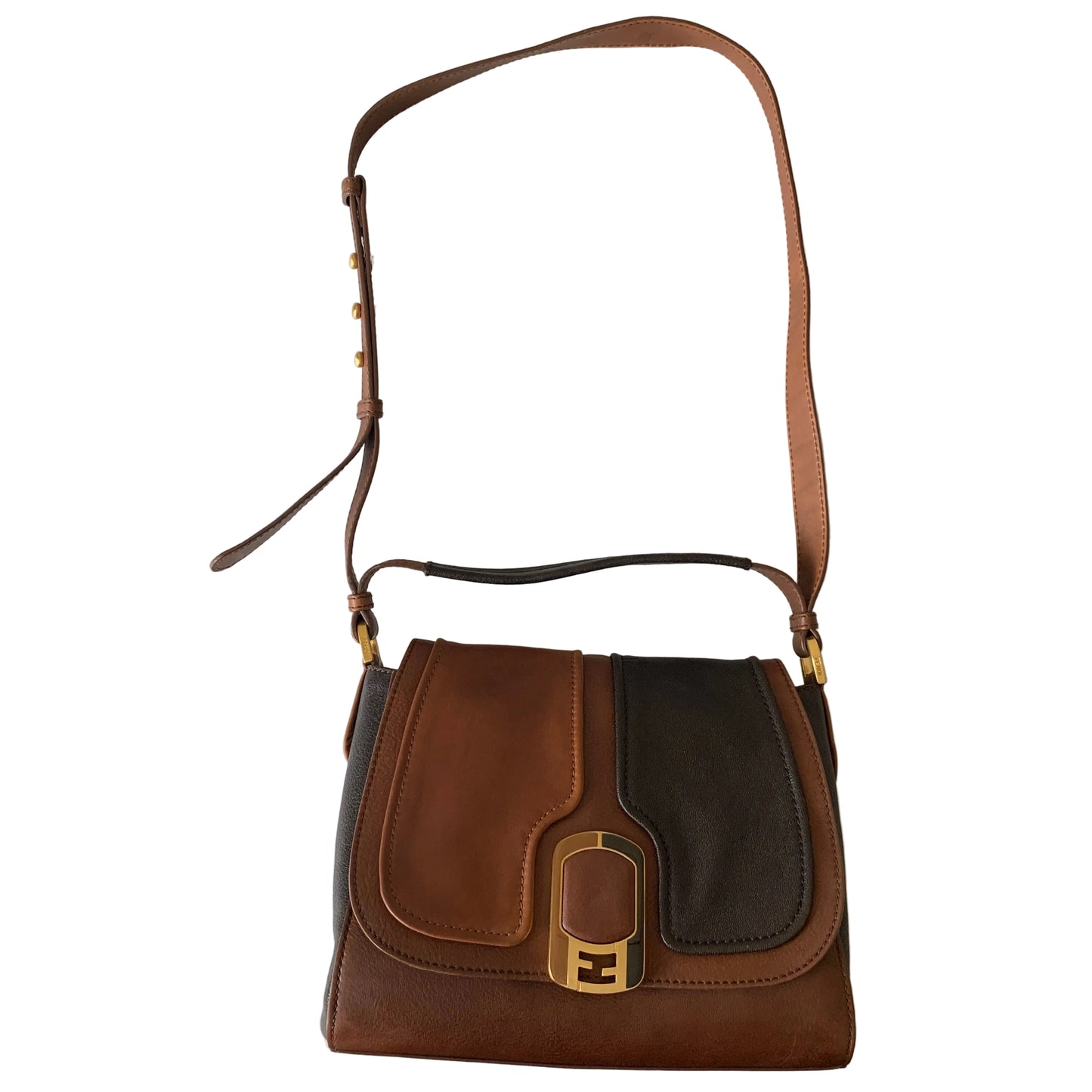 Fendi Anna leather shoulder crossbody bag purse authentic with COA