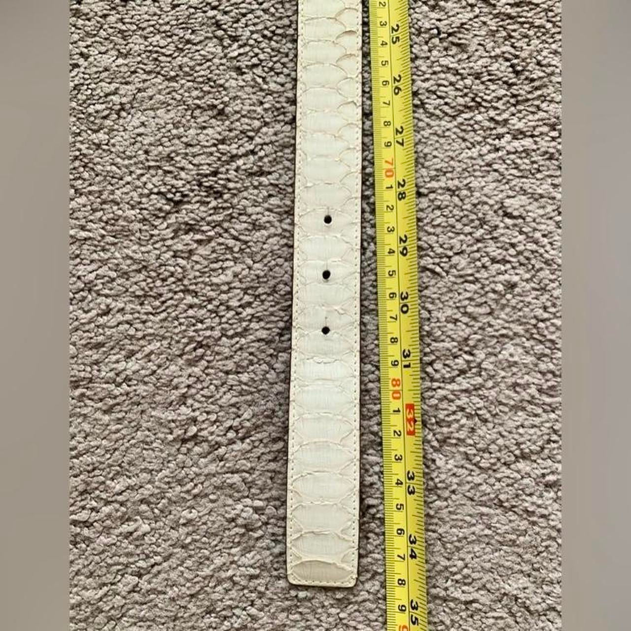 Authentic VERSACE logo ivory exotic leather belt excellent condition size 80cm or 30”