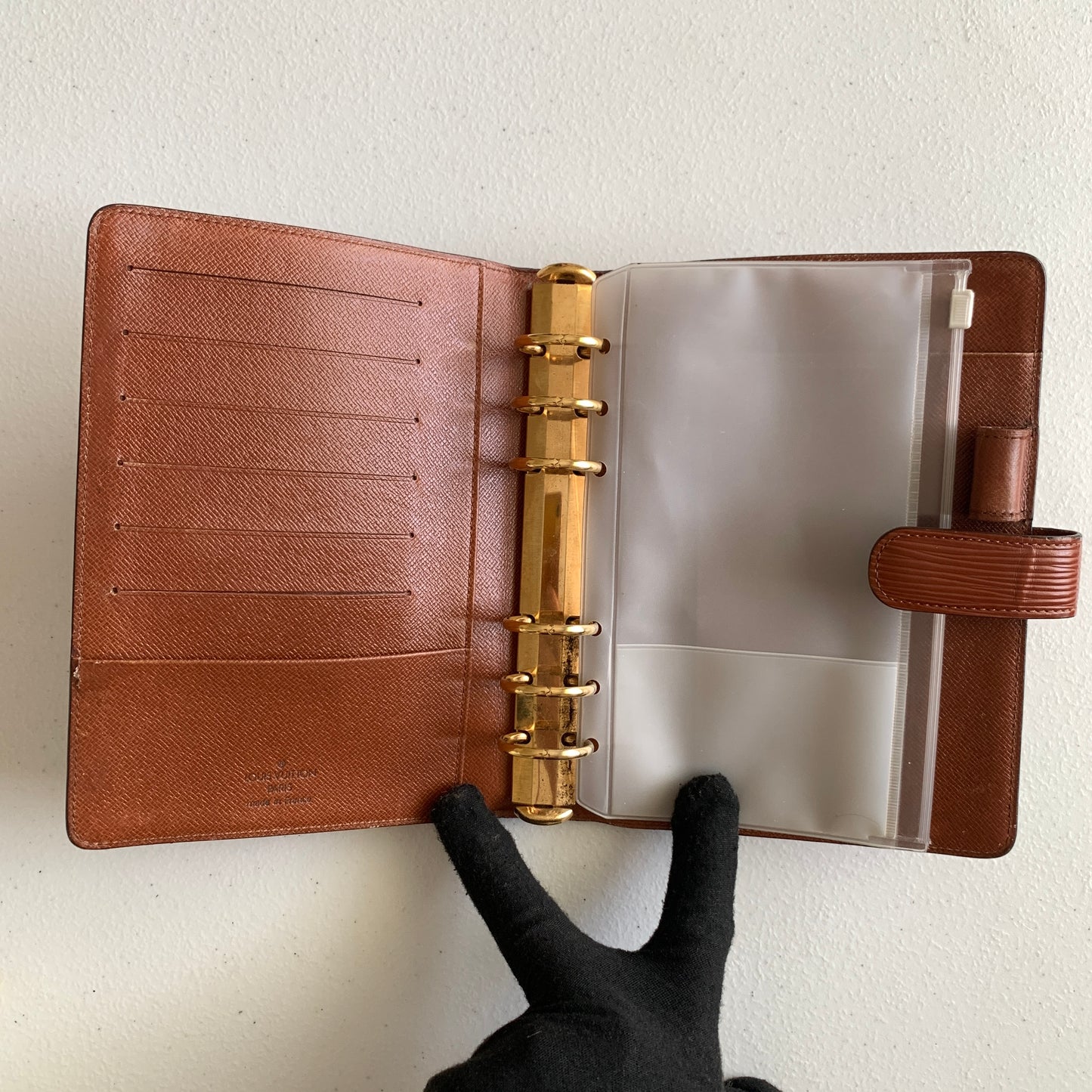 Louis Vuitton brown Epi leather agenda MM SP0995 agenda Authentic with COA