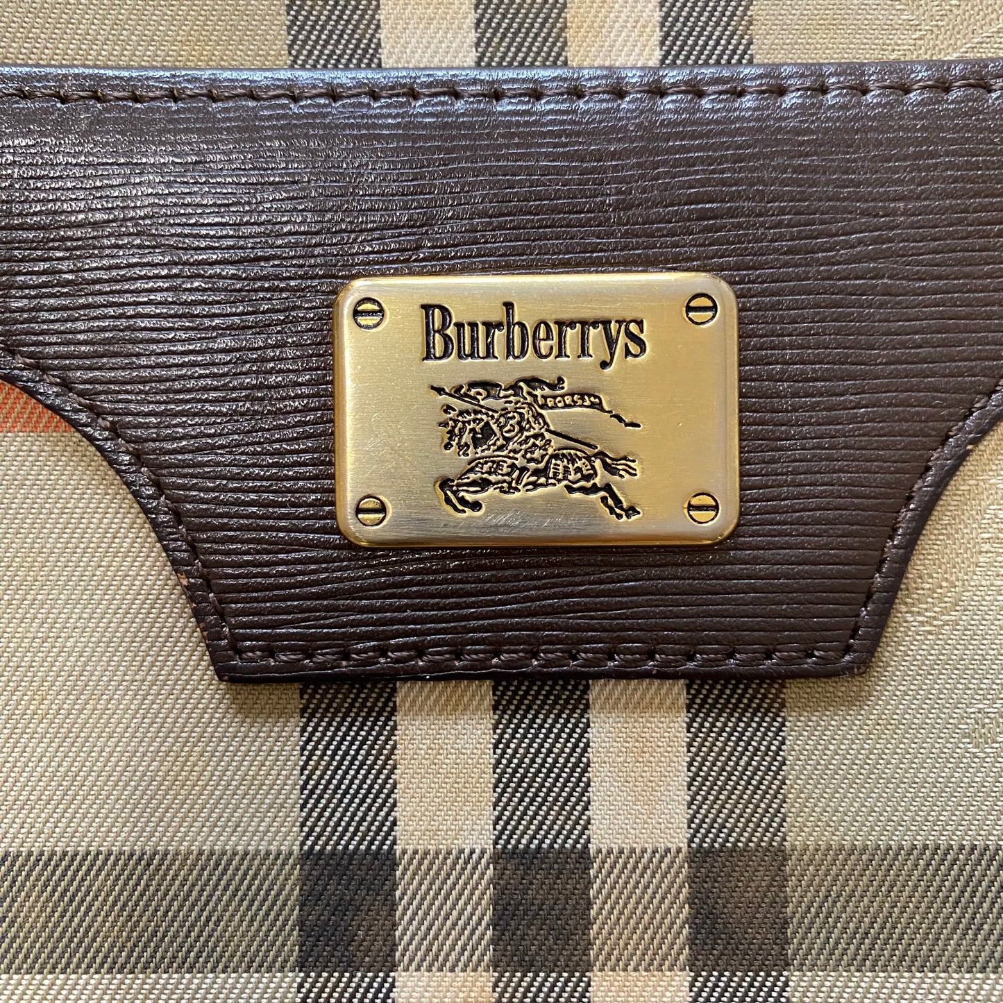 Burberry classic check wristlet clutch bag Authentic with coa