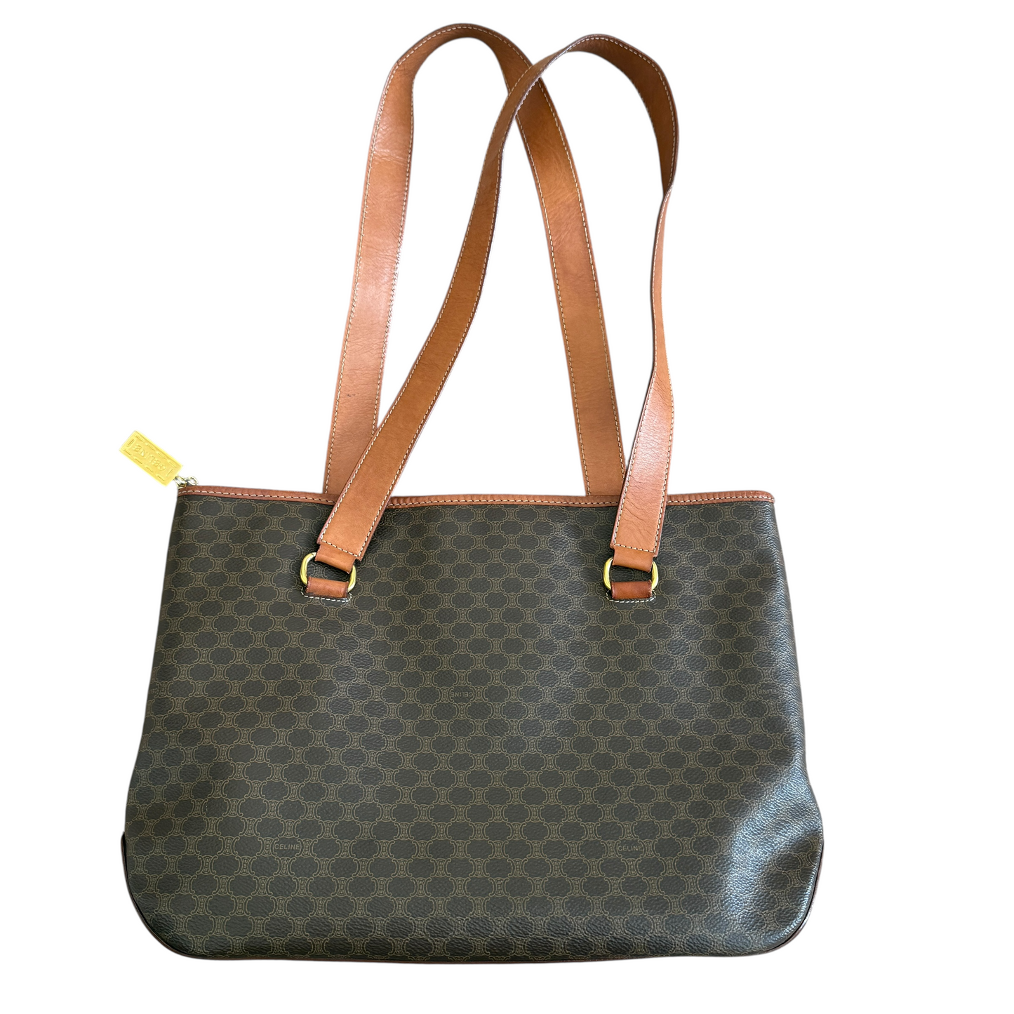 Celine vintage macadam tote shoulder bag authentic with COA