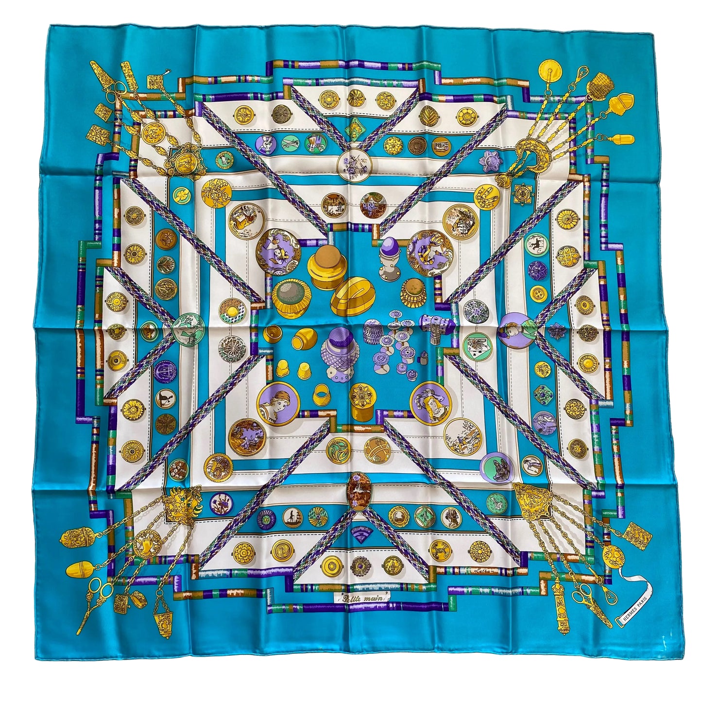 Hermes carre 90 large silk square scarf Authentic with coa 35 inch