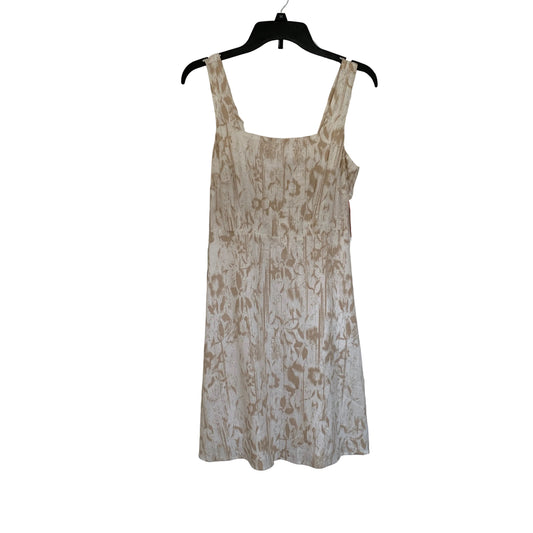 Vince Camuto Womens NWT cream tan floral print sleeveless dress