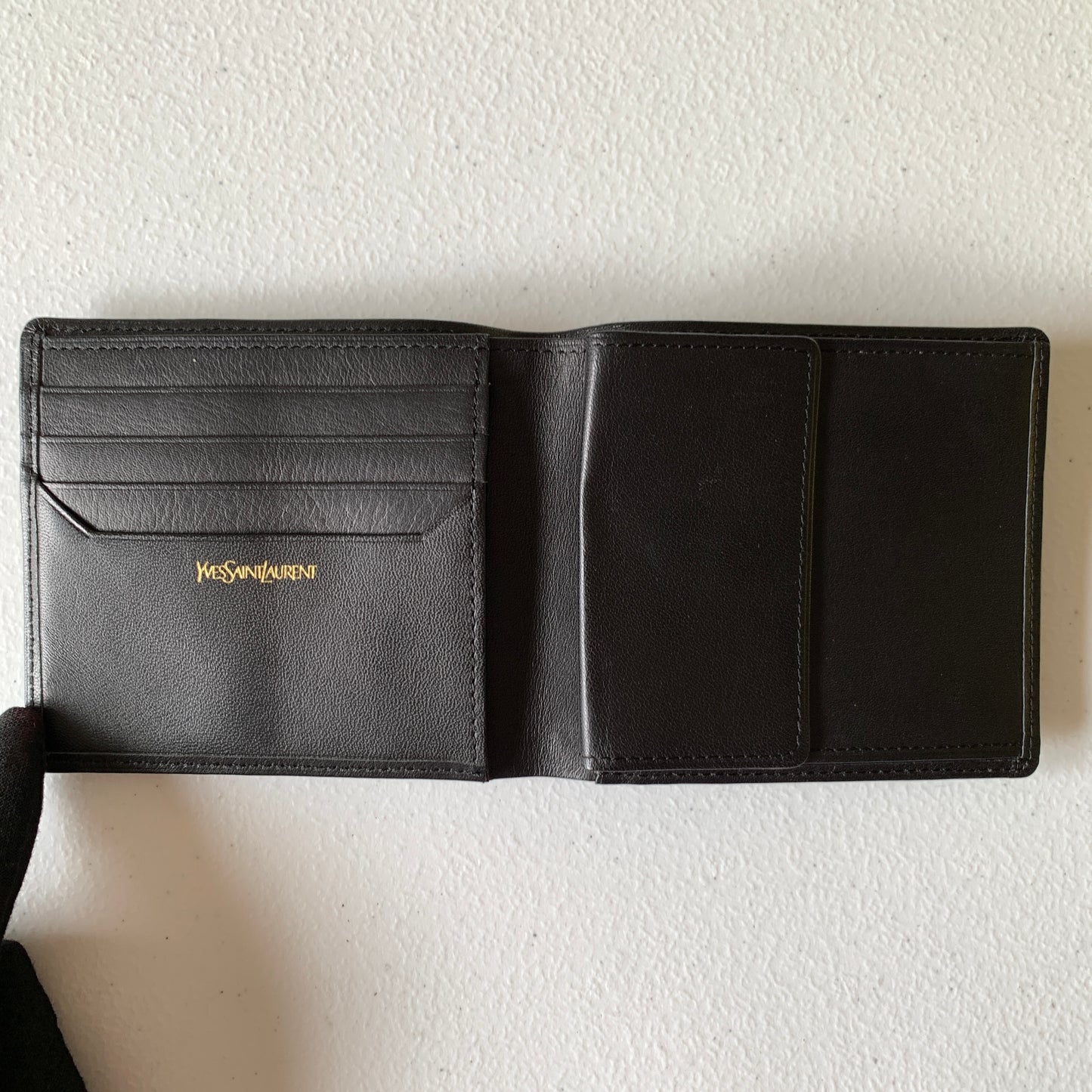 Yves Saint Laurent YSL men’s bifold leather wallet