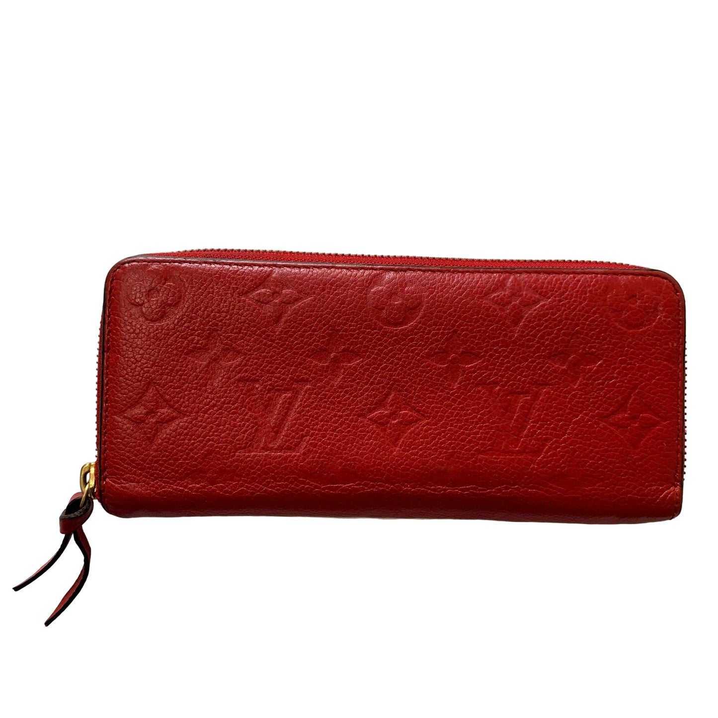 Louis Vuitton Empreinte zippy Long red leather wallet TN0175 authentic with COA