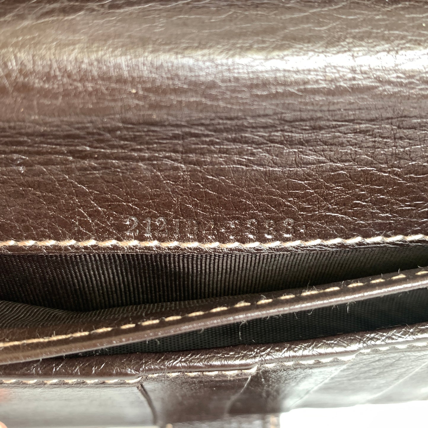 Gucci GG charm brown monogram leather long wallet Authentic with COA 7.4x4