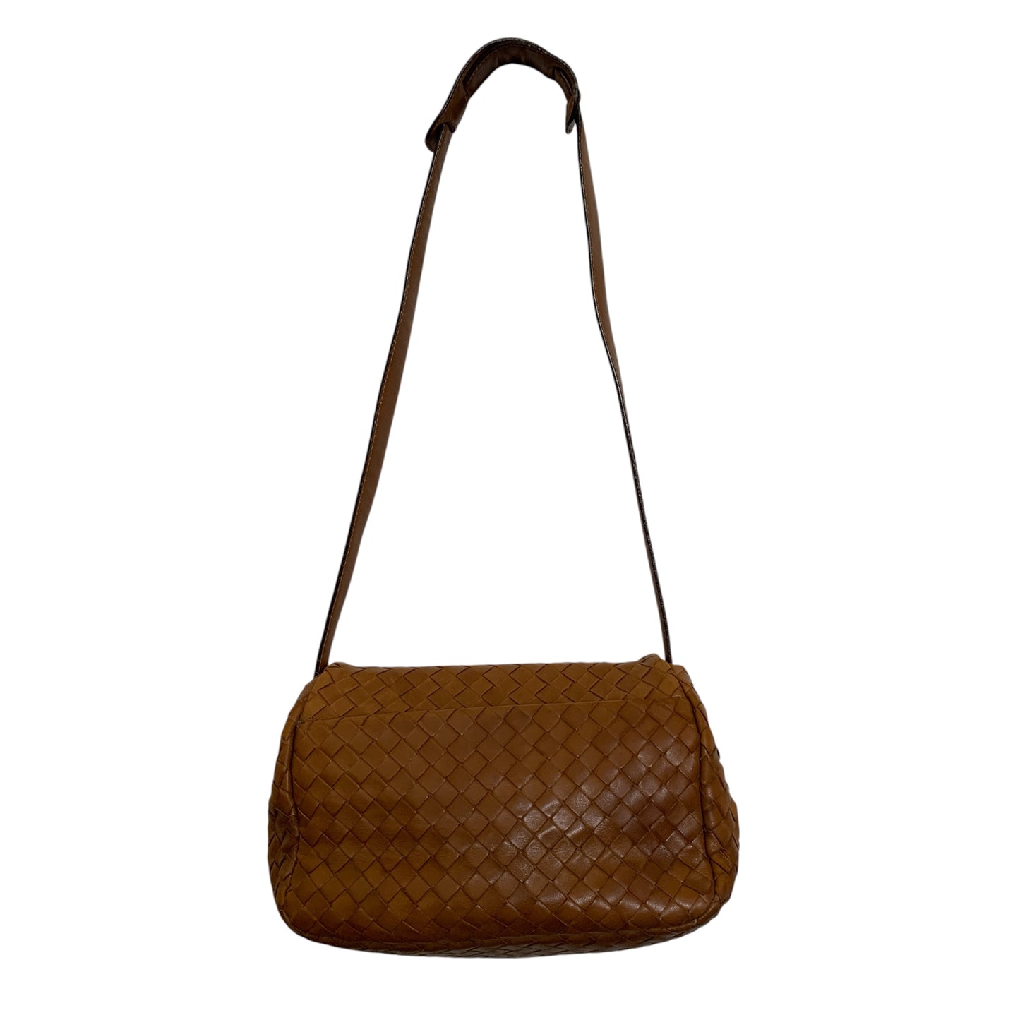 Bottega veneta brown intrecciato leather shoulder bag authentic with COA
