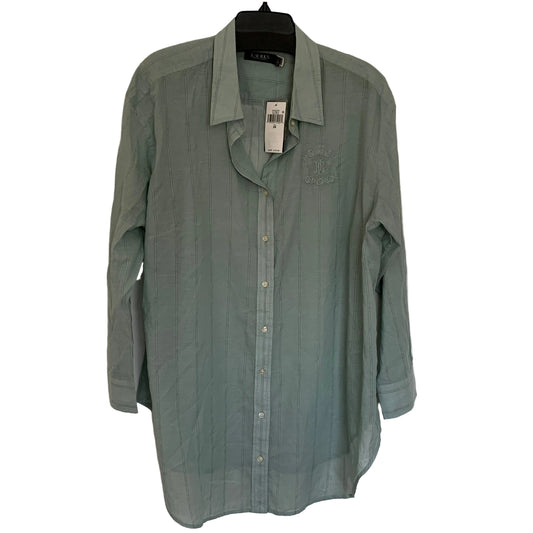 Lauren Ralph Lauren women’s plus size NWT mint green stripe long sleeve blouse
