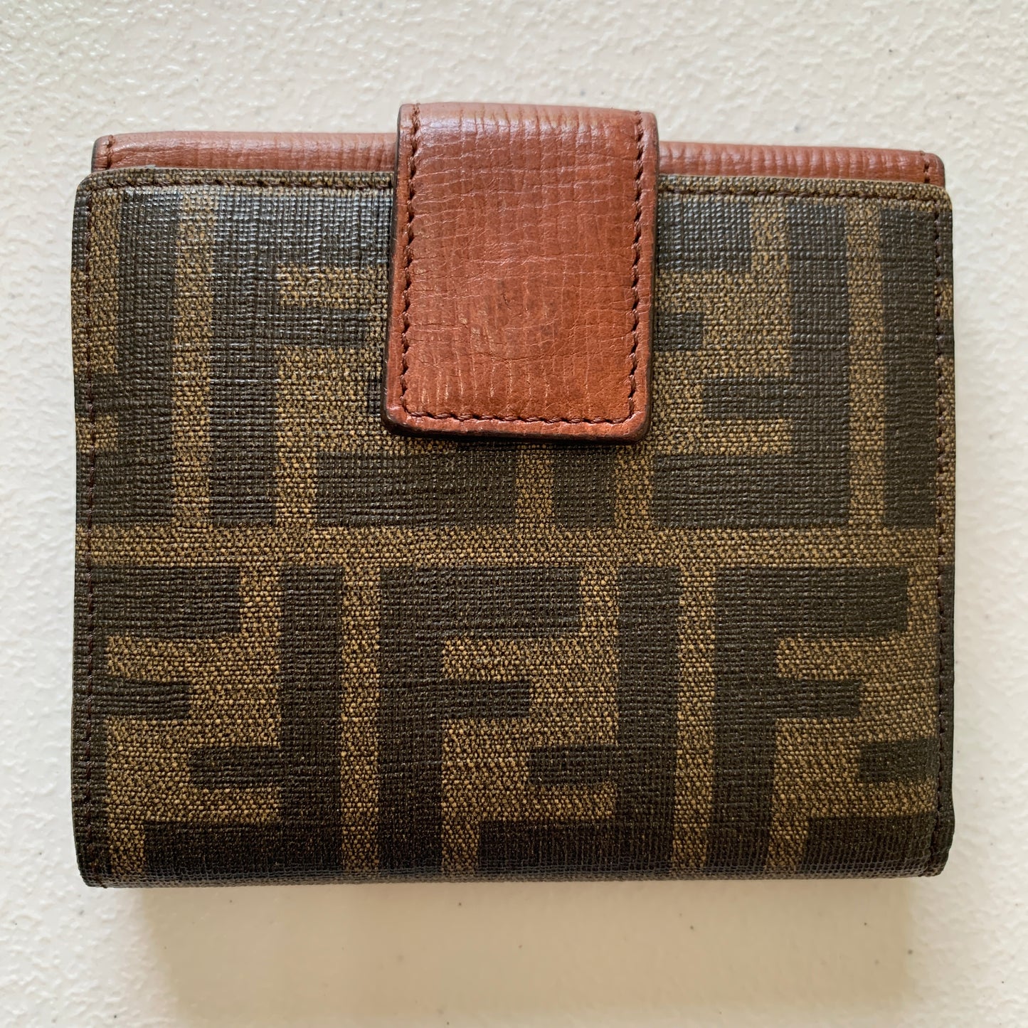Fendi zucca monogram compact Wallet authentic with COA box dust bag