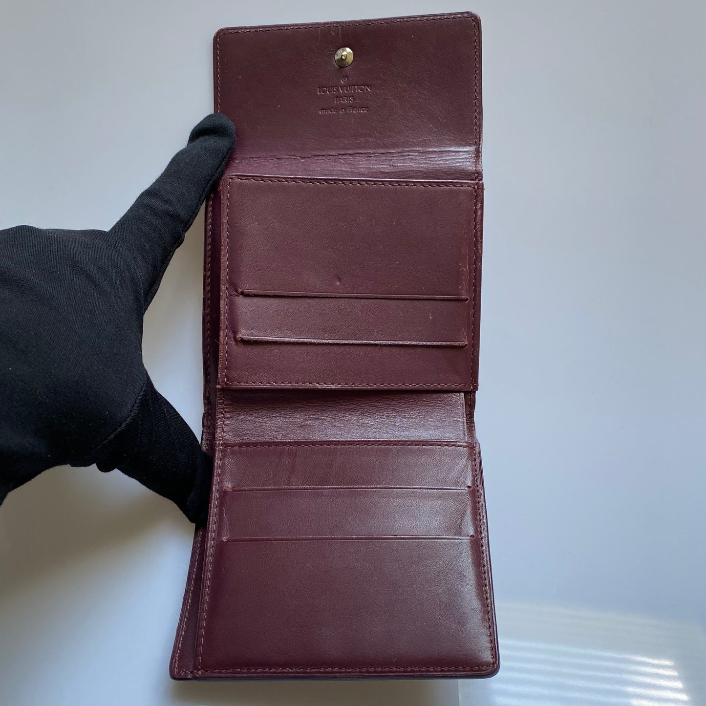 Louis Vuitton monogram Matt compact trifold wallet Authentic with COA 4.3x4