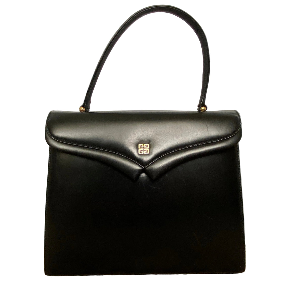 Givenchy vintage black leather tote bag Authentic with COA 9.7x8.2x3.5