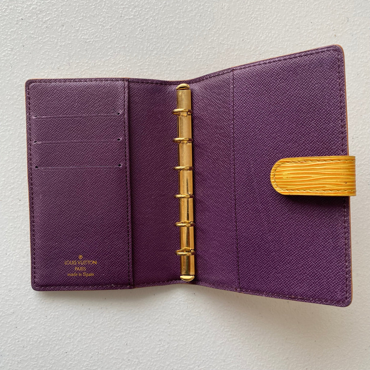 Louis Vuitton yellow Epi leather agenda planner CA0997 Authentic with COA 5.6x4.2