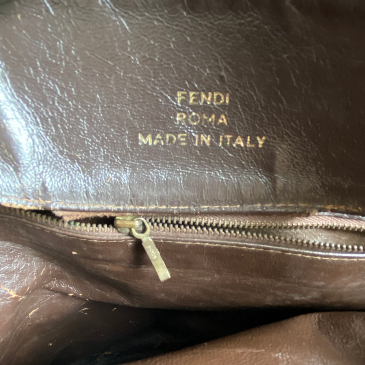 Fendi vintage zucca monogram shoulder bag Authentic with COA 13x11.5x5.5