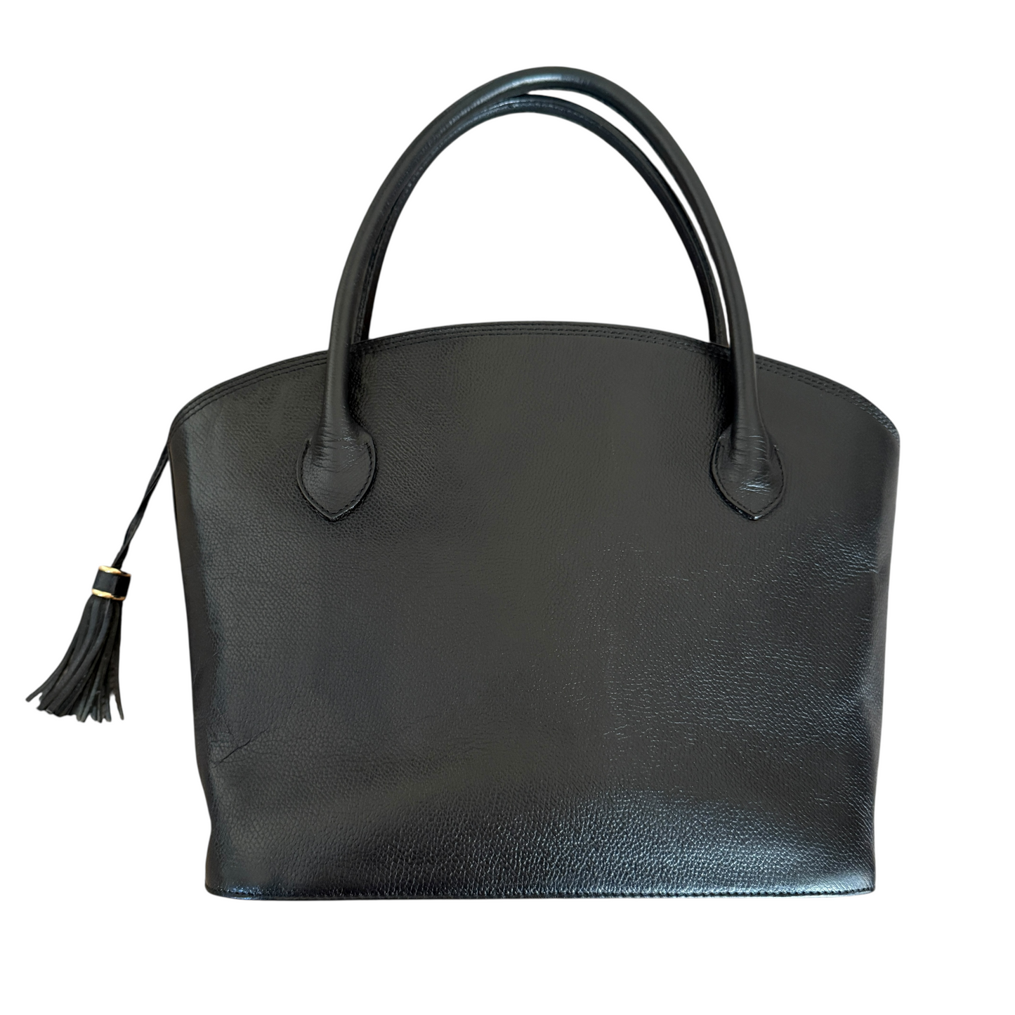 Valentino Garavani black leather V logo tassel handbag authentic with COA