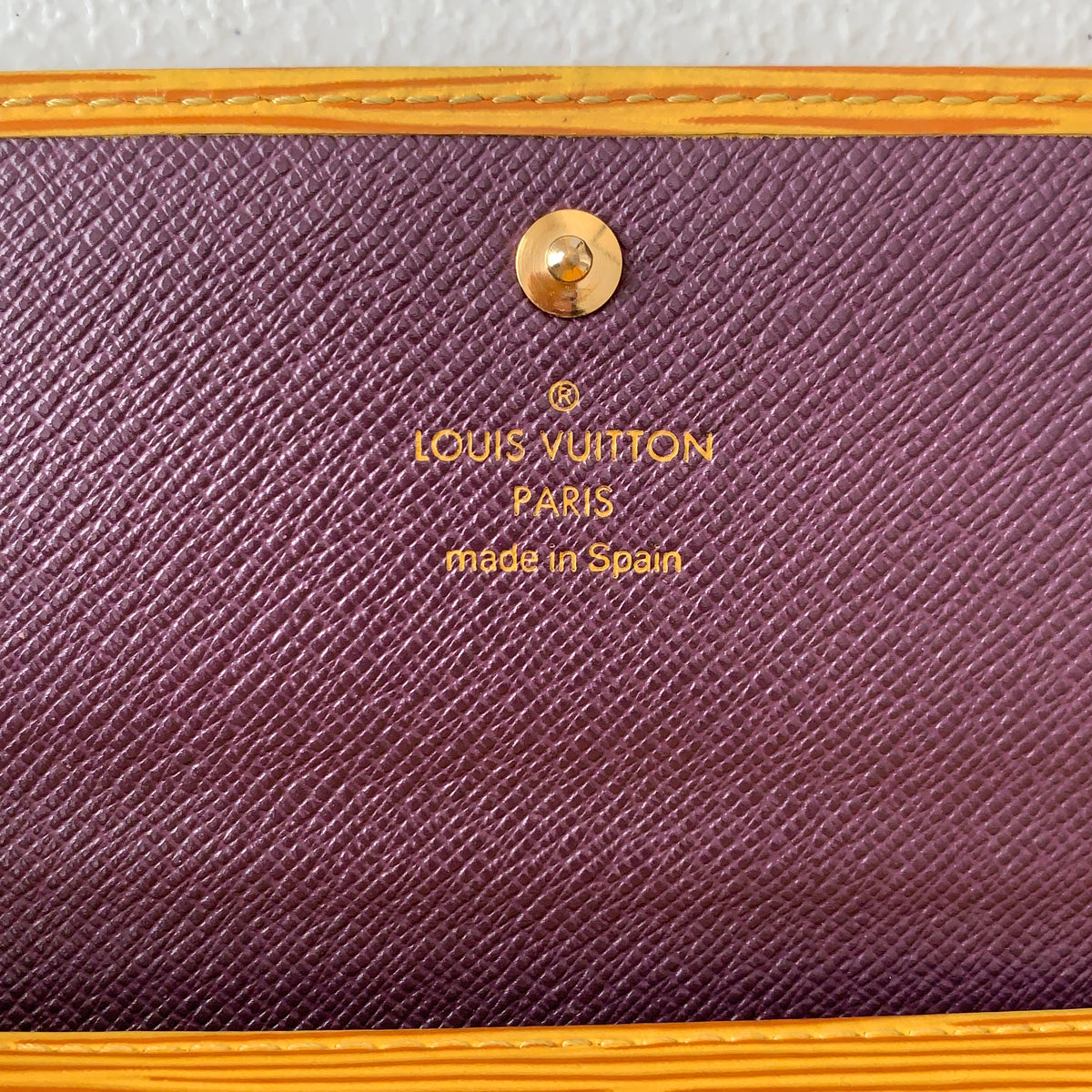Louis Vuitton yellow Epi leather long wallet CA0091 Authentic with COA 7.5x4.2