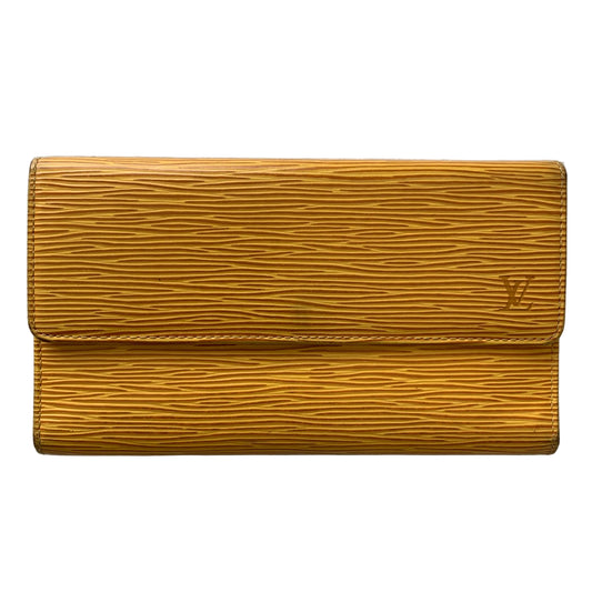 Louis Vuitton yellow Epi leather long wallet CA0091 Authentic with COA 7.5x4.2