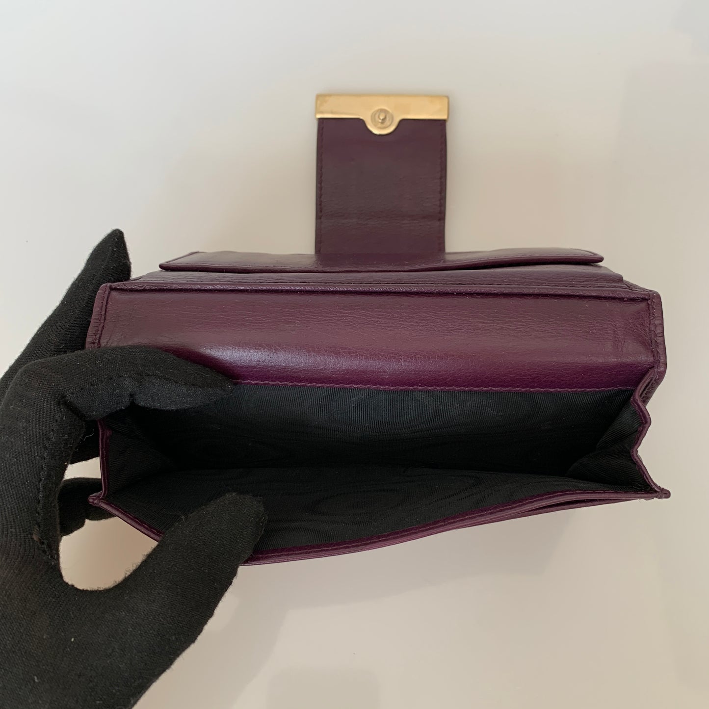 Gucci Women’s monogram guccissima purple leather wallet long authentic with COA