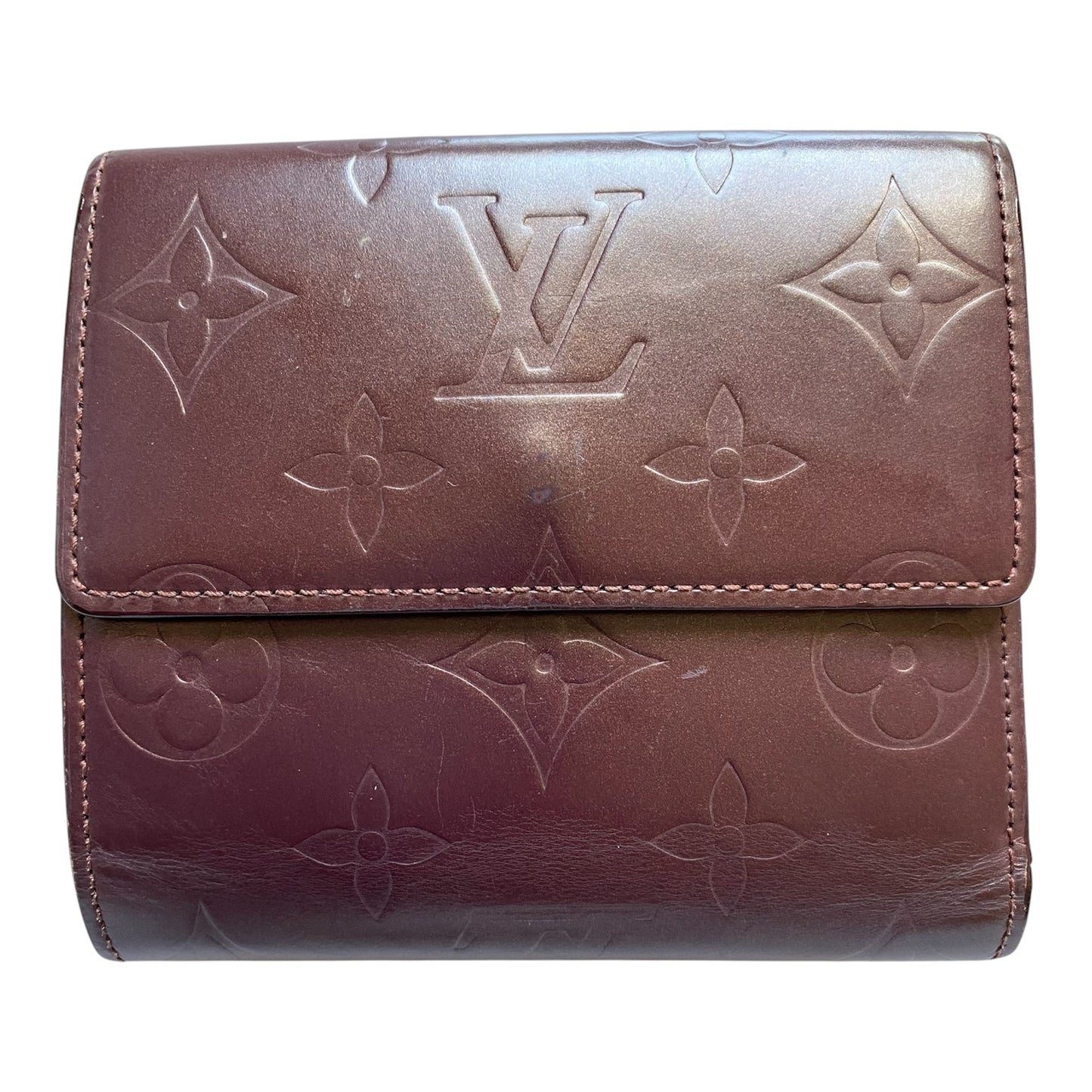 Louis Vuitton monogram Matt compact trifold wallet Authentic with COA 4.3x4
