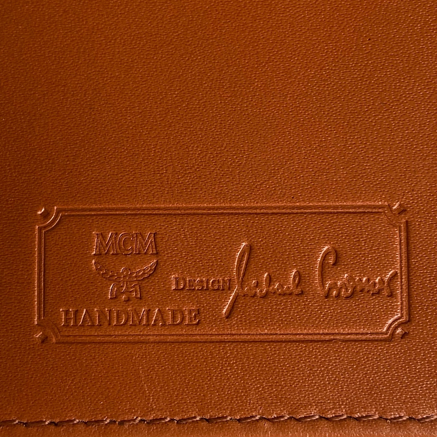 MCM cognac unisex long wallet authentic with coa 7.3x3.8