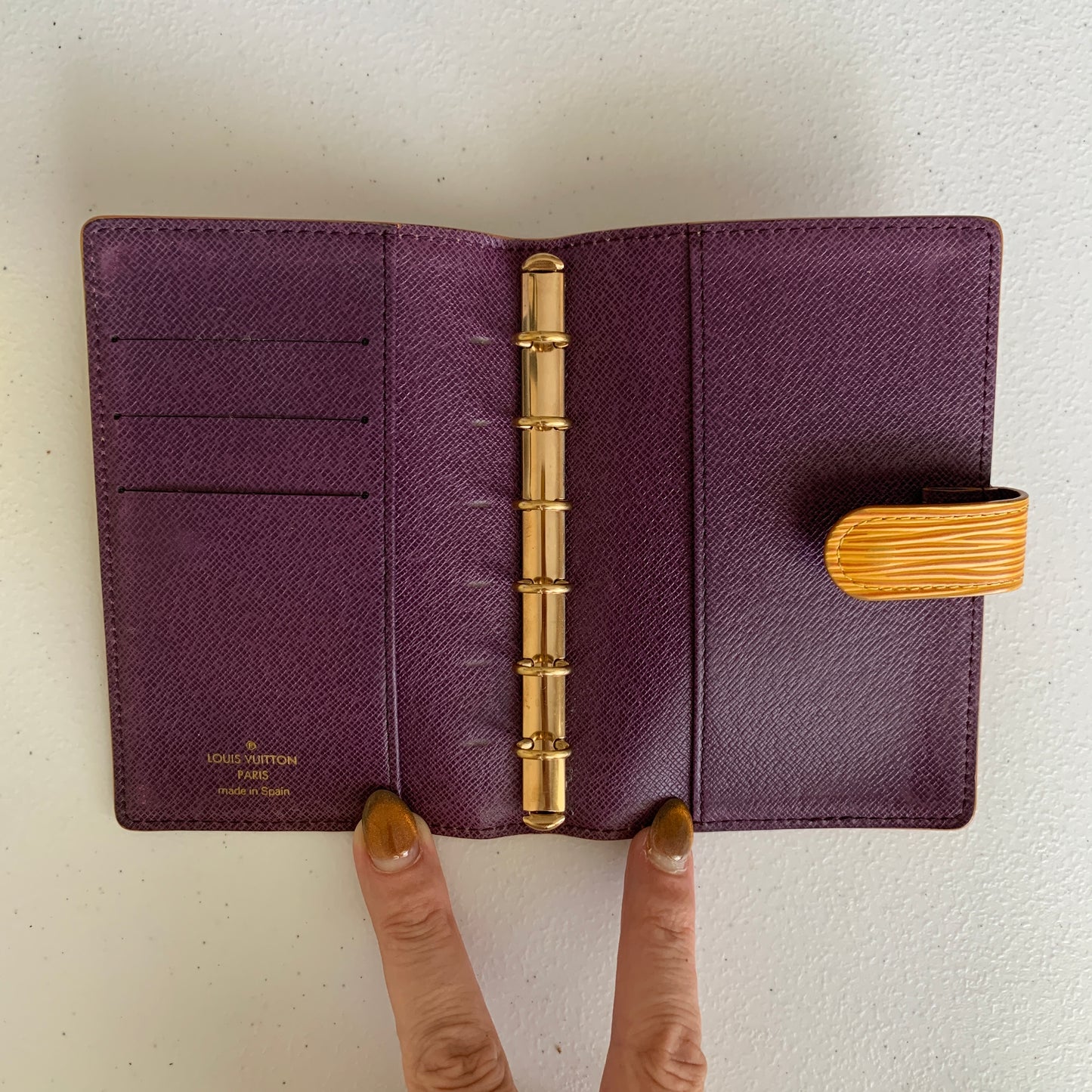 Louis Vuitton yellow Epi leather Agenda CA0957 authentic with COA