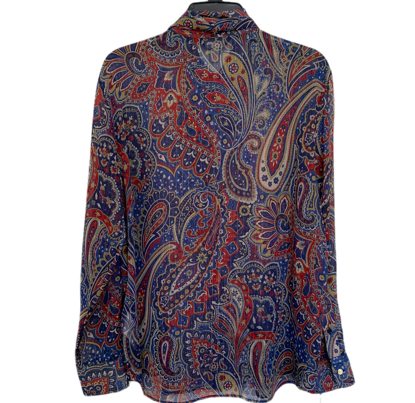 Lauren Ralph Lauren Women’s NWT multi color long sleeve button up sheer shirt