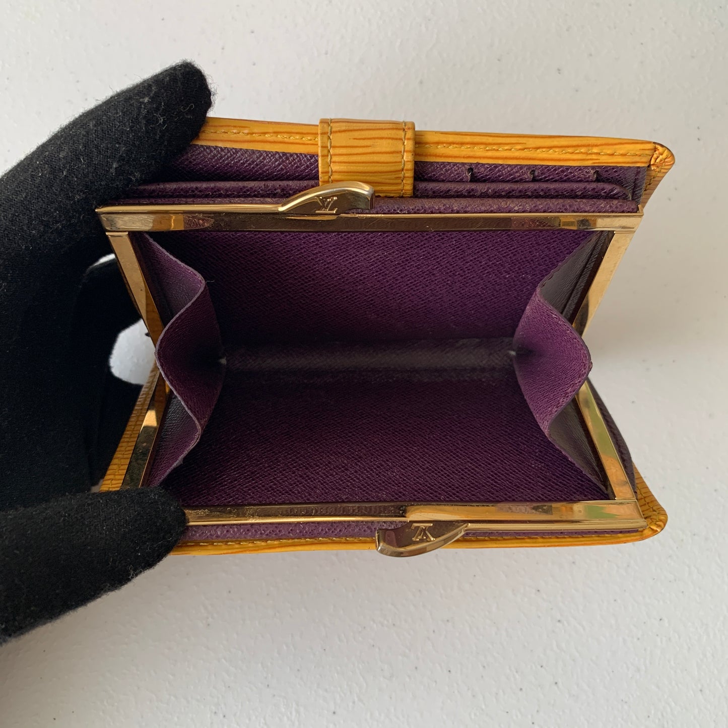 Louis Vuitton women's yellow epi leather Wallet m1010 authentic with COA
