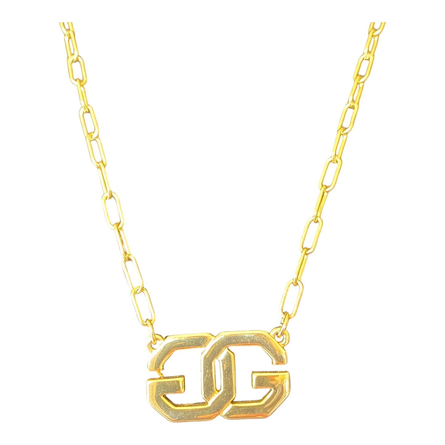 Givenchy logo pendant gold plated necklace Authentic with coa