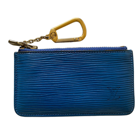Louis Vuitton blue Epi leather key pouch L00921 Authentic with coa