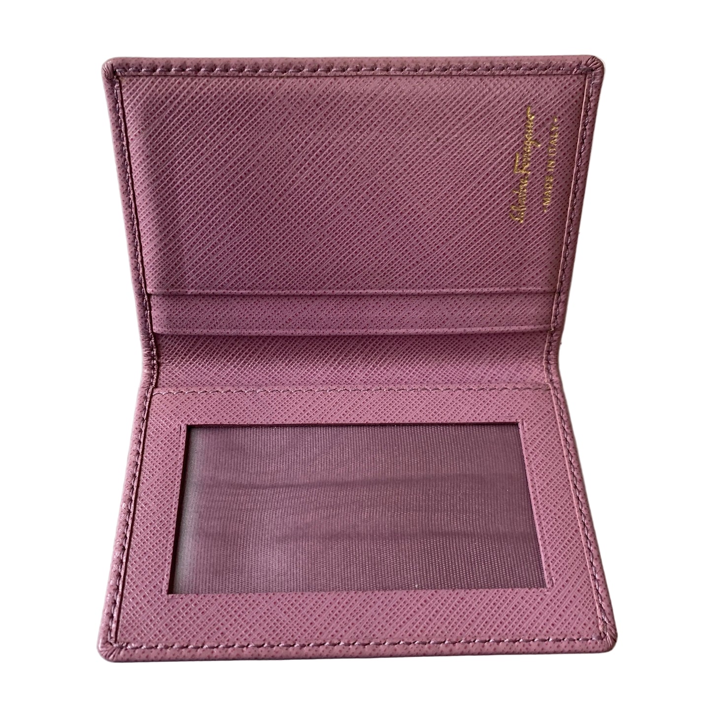 Ferragamo saffiano leather card holder wallet Authentic with COA