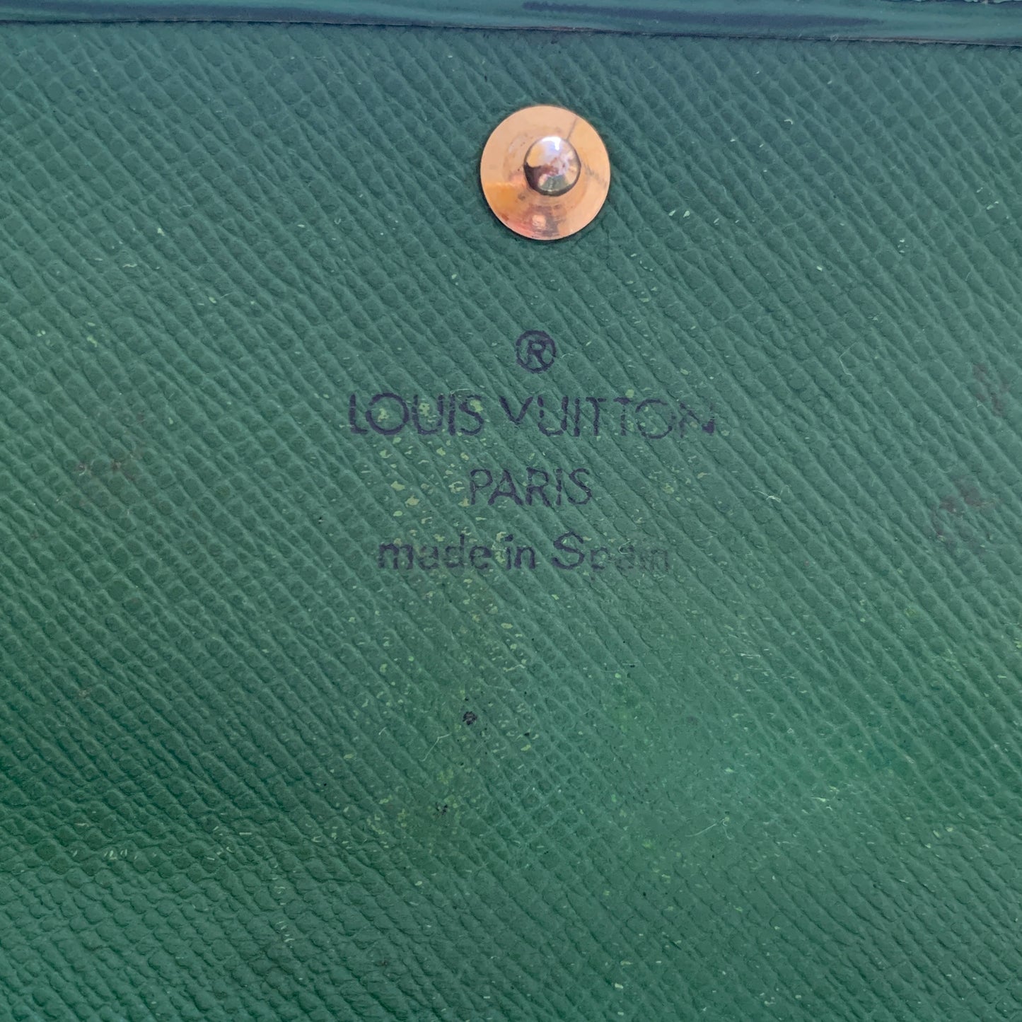 Louis Vuitton green epi leather long wallet CA1909 Authentic with COA