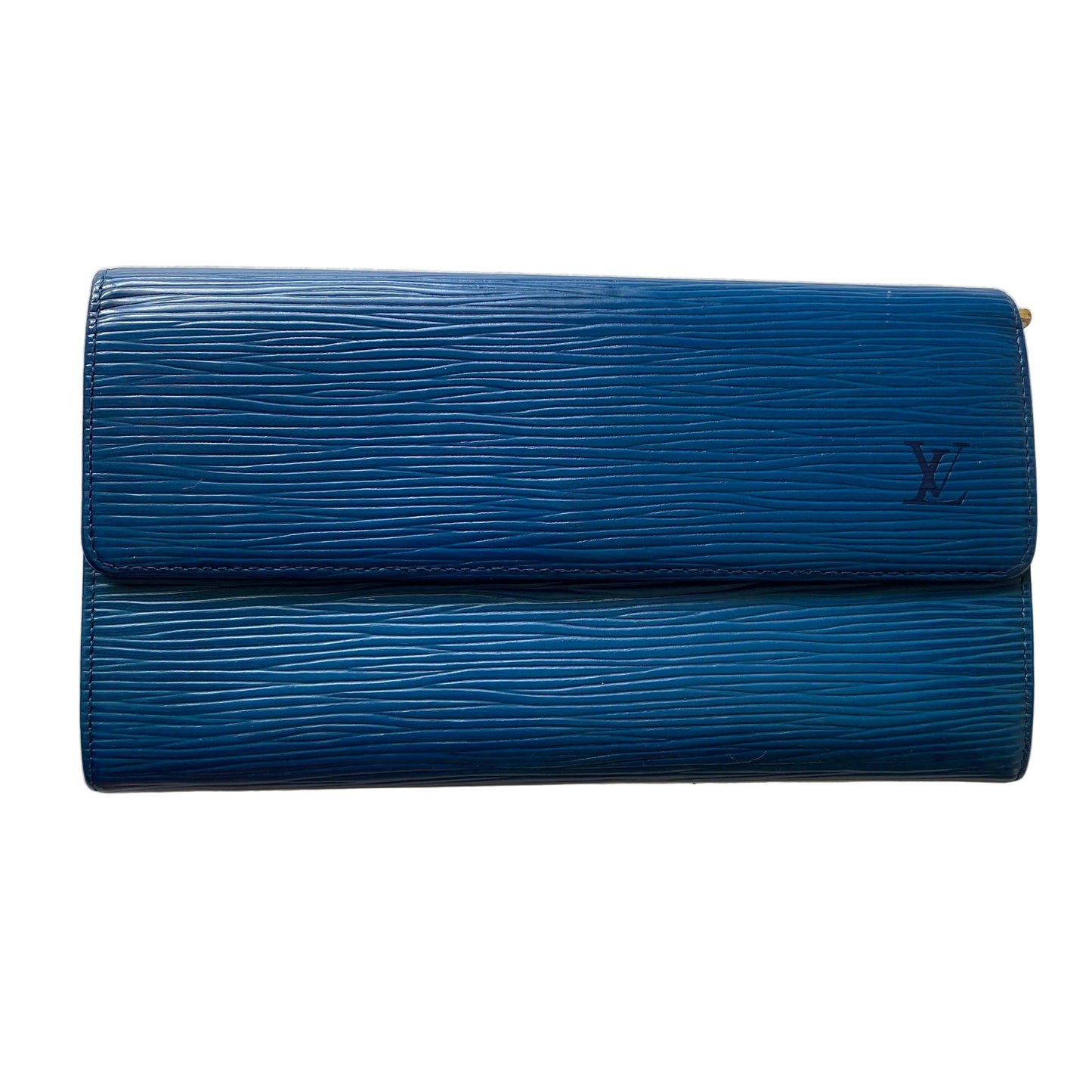 Louis Vuitton blue epi leather long wallet authentic with coa MI1912