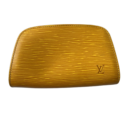 Louis Vuitton yellow epi leather cosmetic pouch SP0011 authentic with coa