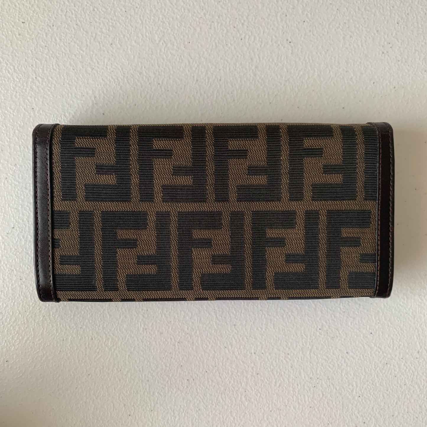 Fendi zucca monogram long wallet authentic with COA and box