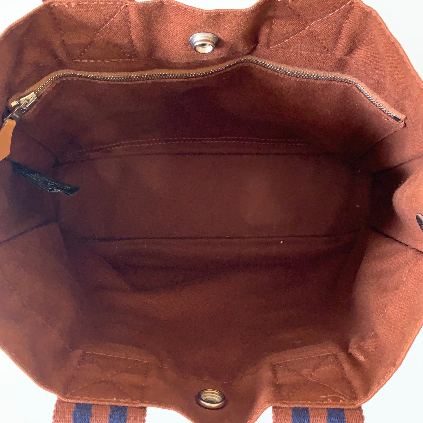 Hermes Fourre tout brown canvas Tote bag authentic with COA