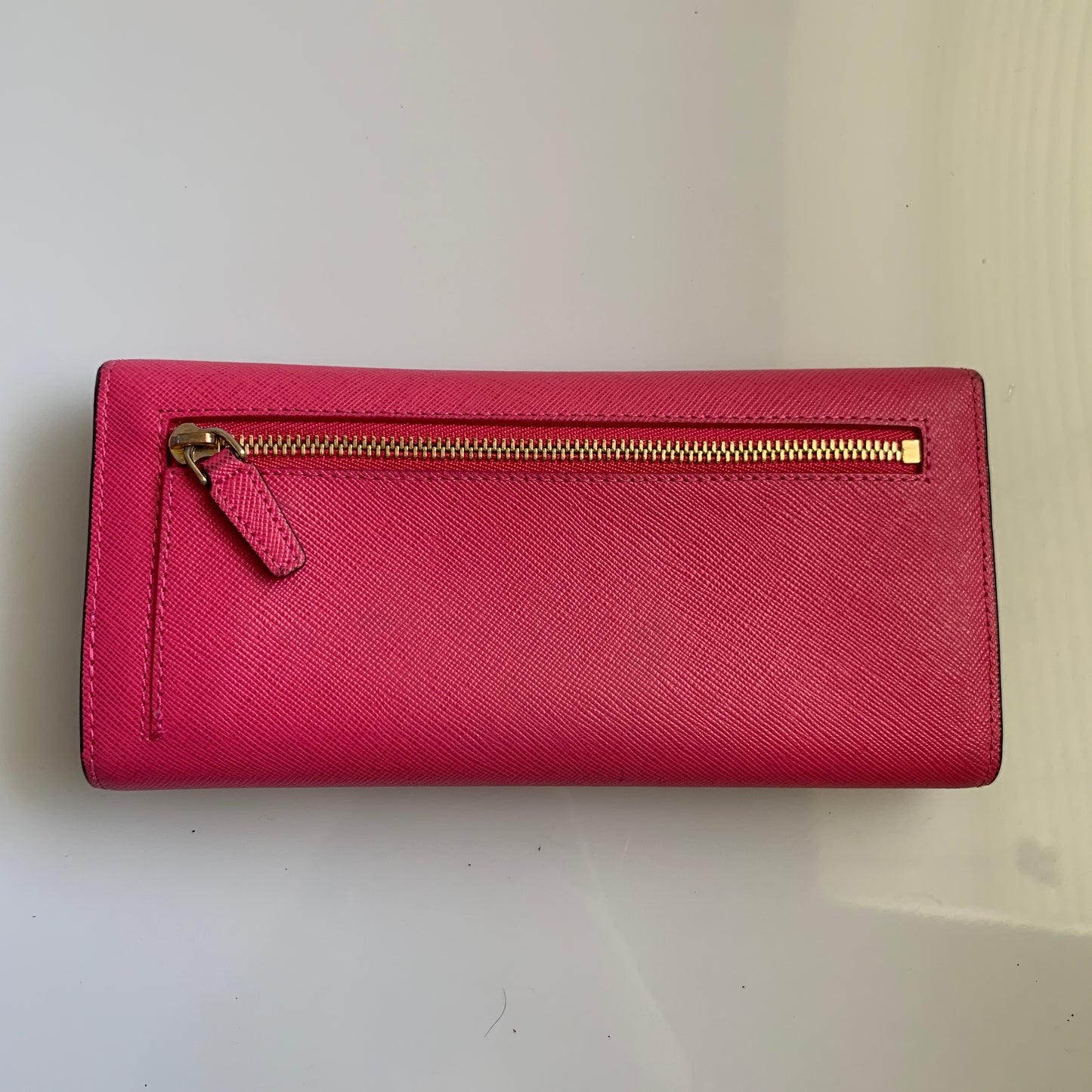 MCM long pink leather wallet authentic with COA 7.5x4