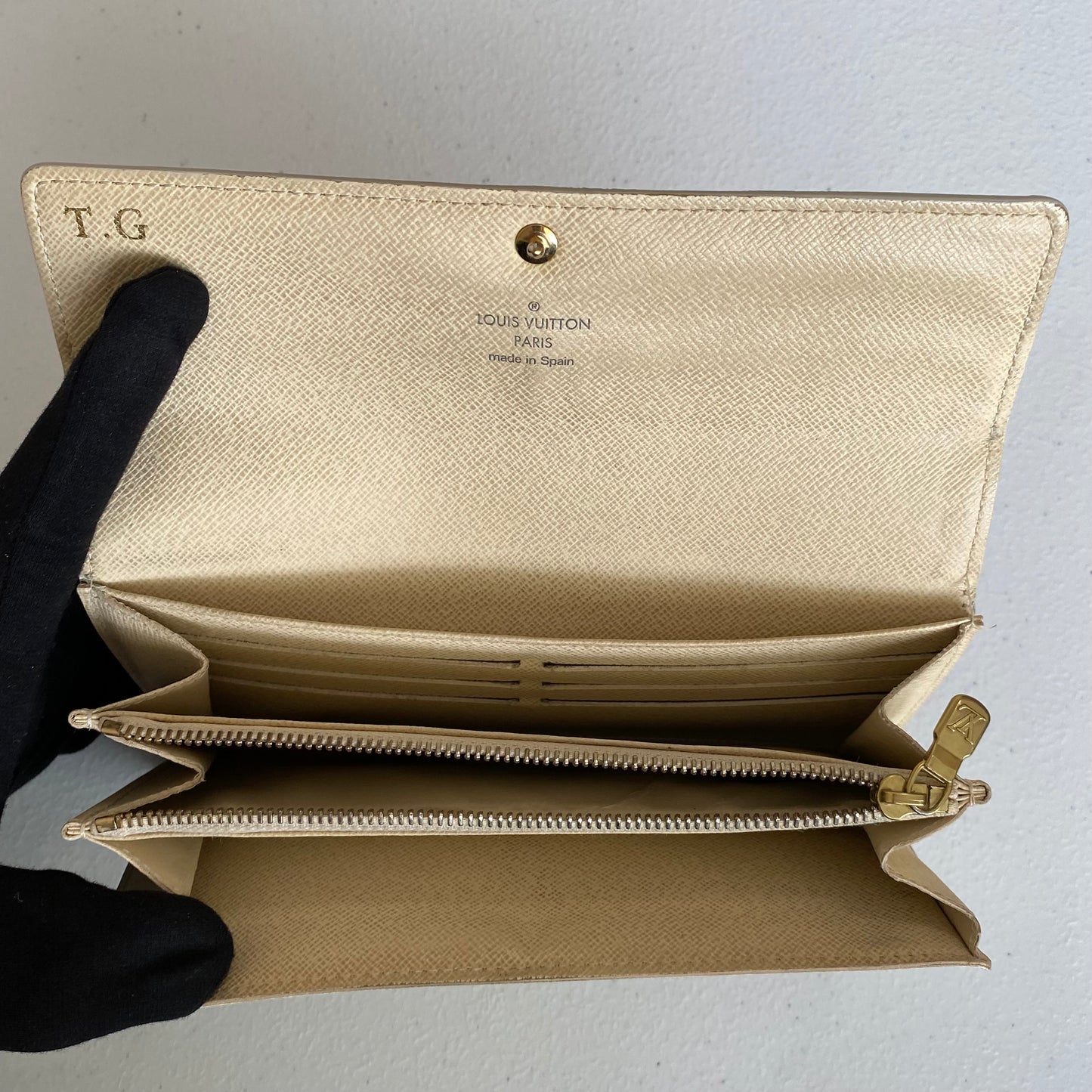 Louis Vuitton damier azur long wallet ca4121 authentic with coa