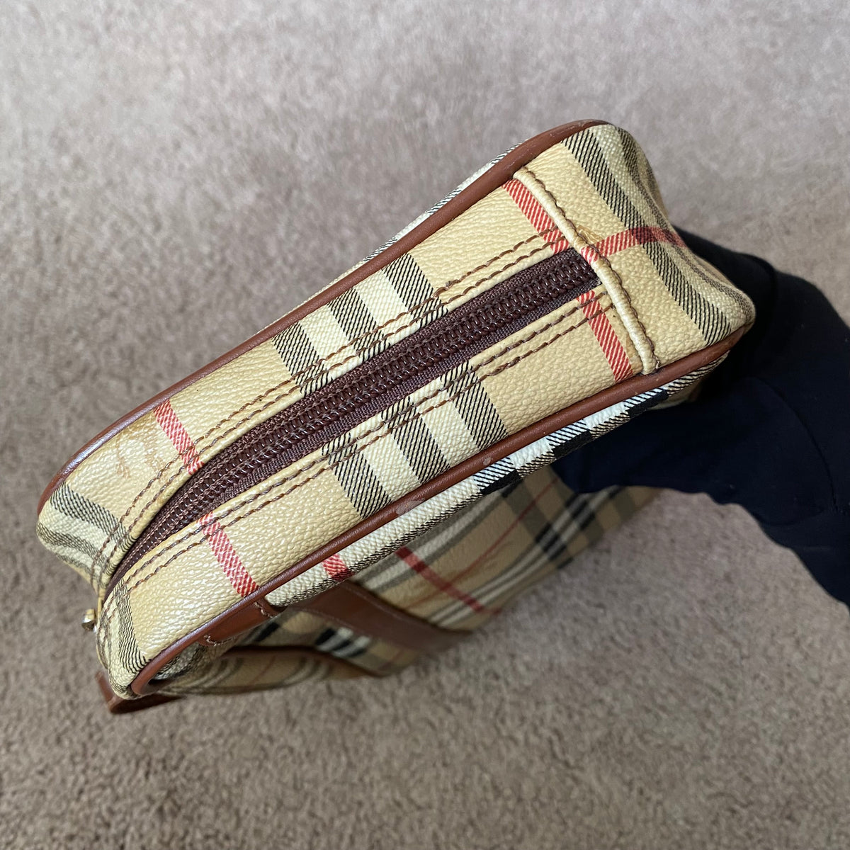 Burberry haymarket clutch wristlet bag Authentic with COA 11.5x7.5x3