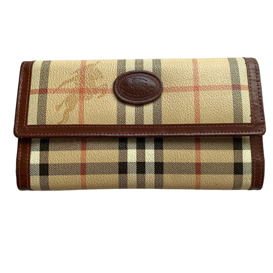 Burberry vintage nova check women’s long wallet authentic with COA