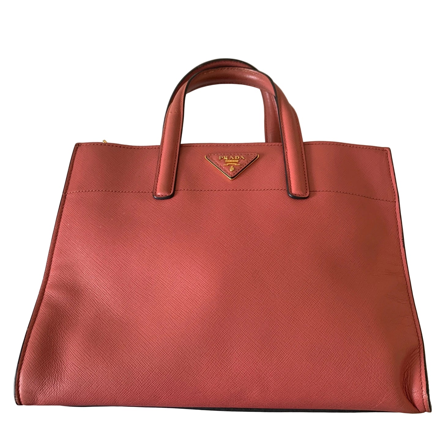Prada pink saffiano leather handbag authentic with COA