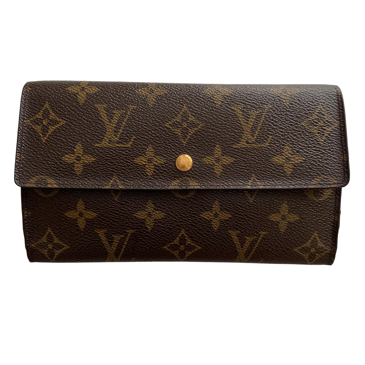 Louis Vuitton monogram long wallet MI1908 Authentic with COA 7.4x4.3