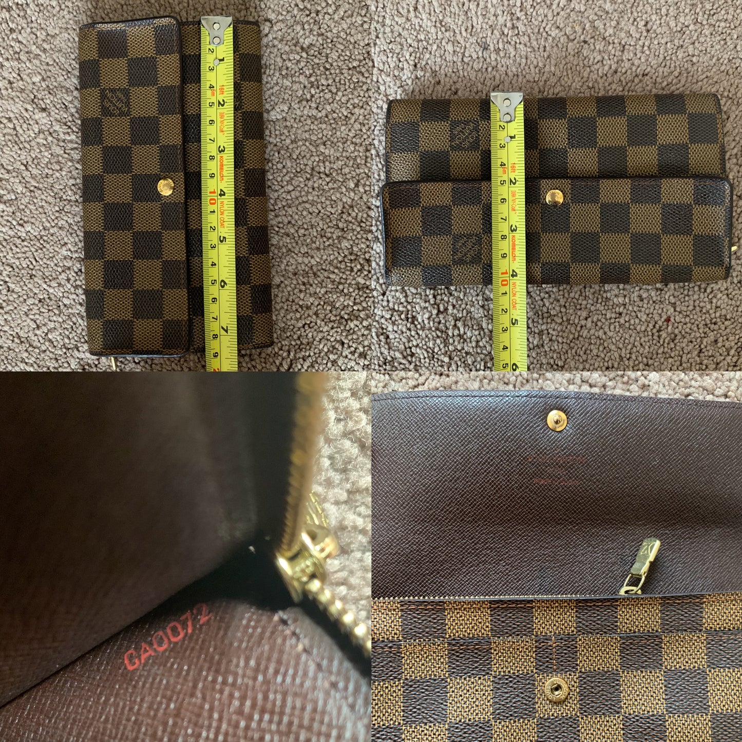 Authentic Louis Vuitton women’s damier Sarah long wallet