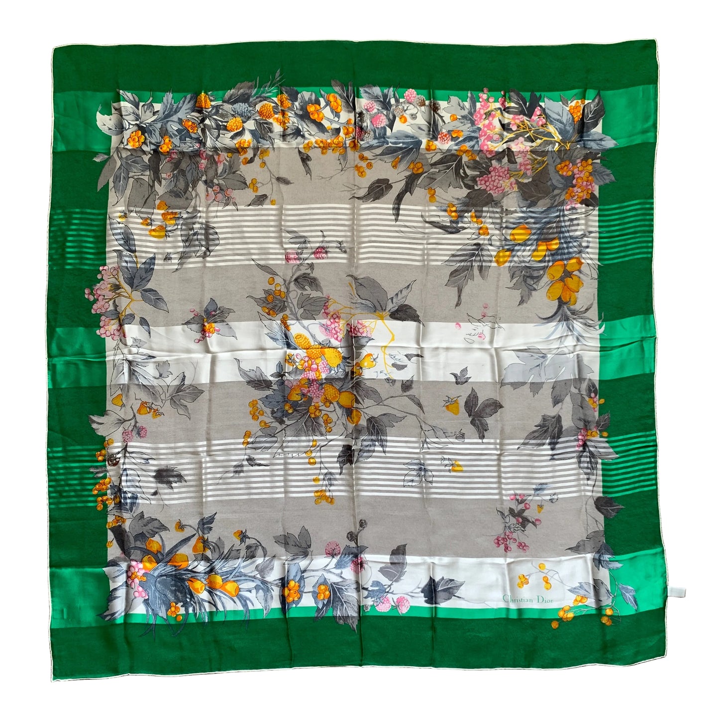 Dior large silk scarf Authentic with COA 42 inch