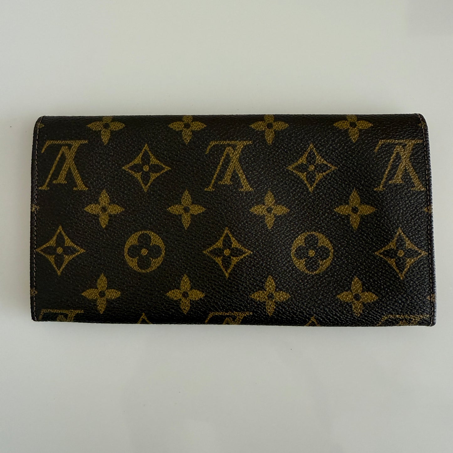 Louis Vuitton monogram long wallet with flap authentic with COA