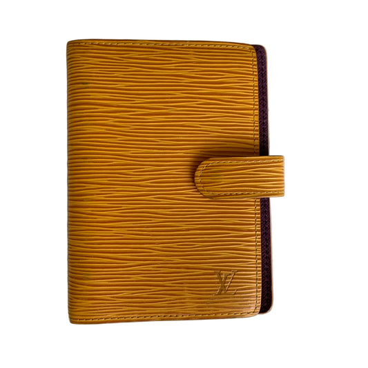 Louis Vuitton yellow Epi leather Agenda CA0957 authentic with COA