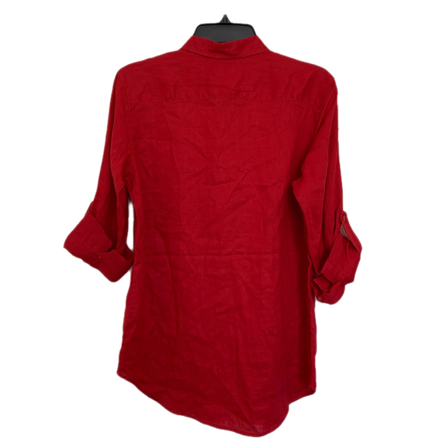 Lauren Ralph Lauren women’s NWT red button up linen shirt size medium