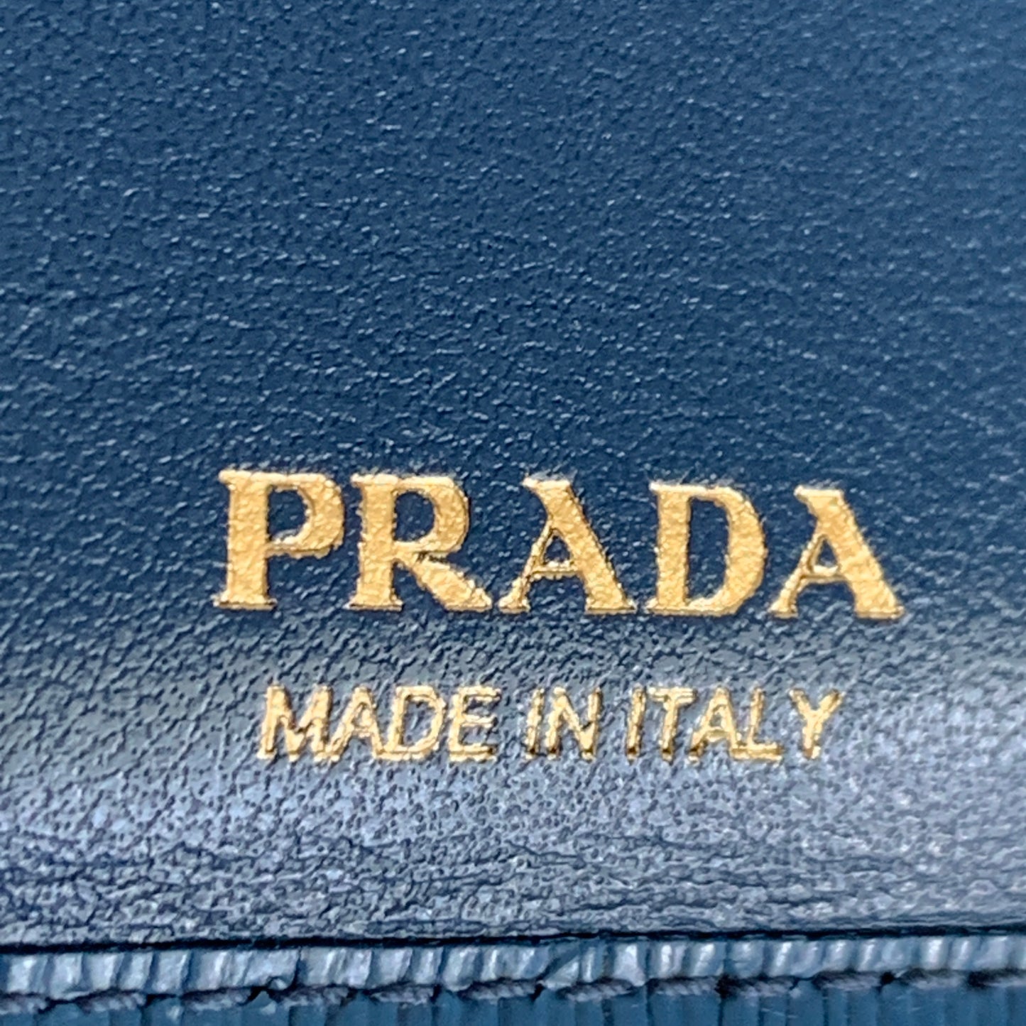 Prada wallet blue leather authentic with COA