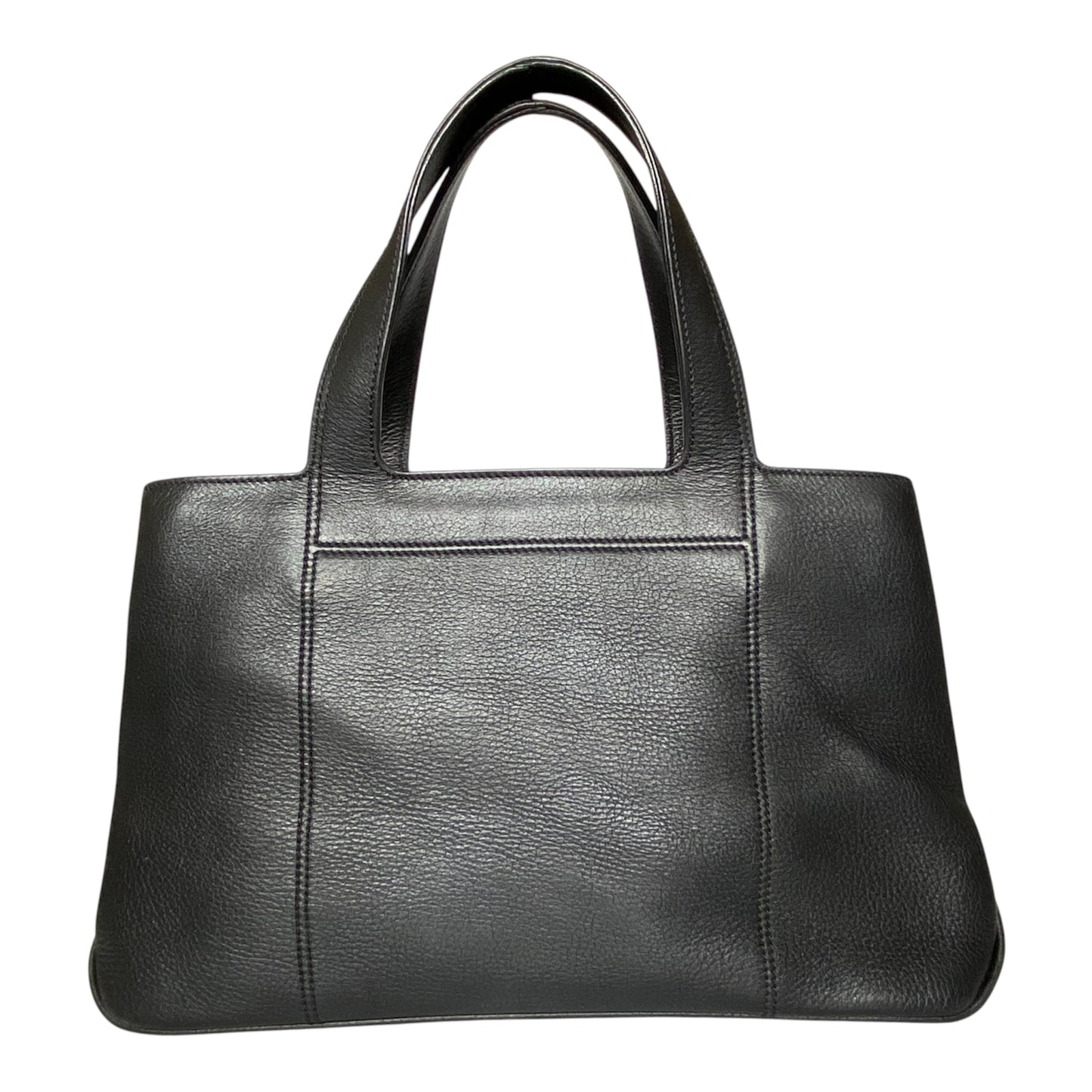 Ferragamo gancini black leather tote bag Authentic with COA 13x8x4.7