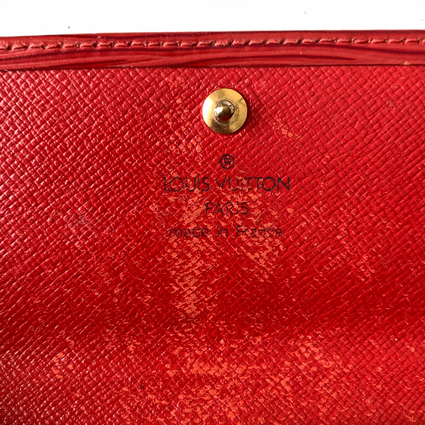 Louis Vuitton red Epi leather long wallet SR0080 Authentic with COA