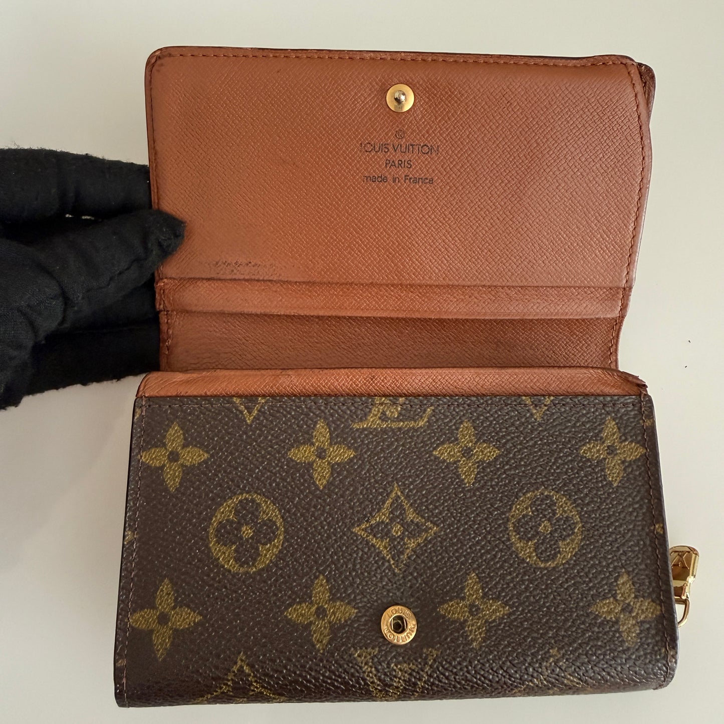 Louis Vuitton monogram compact wallet authentic with COA