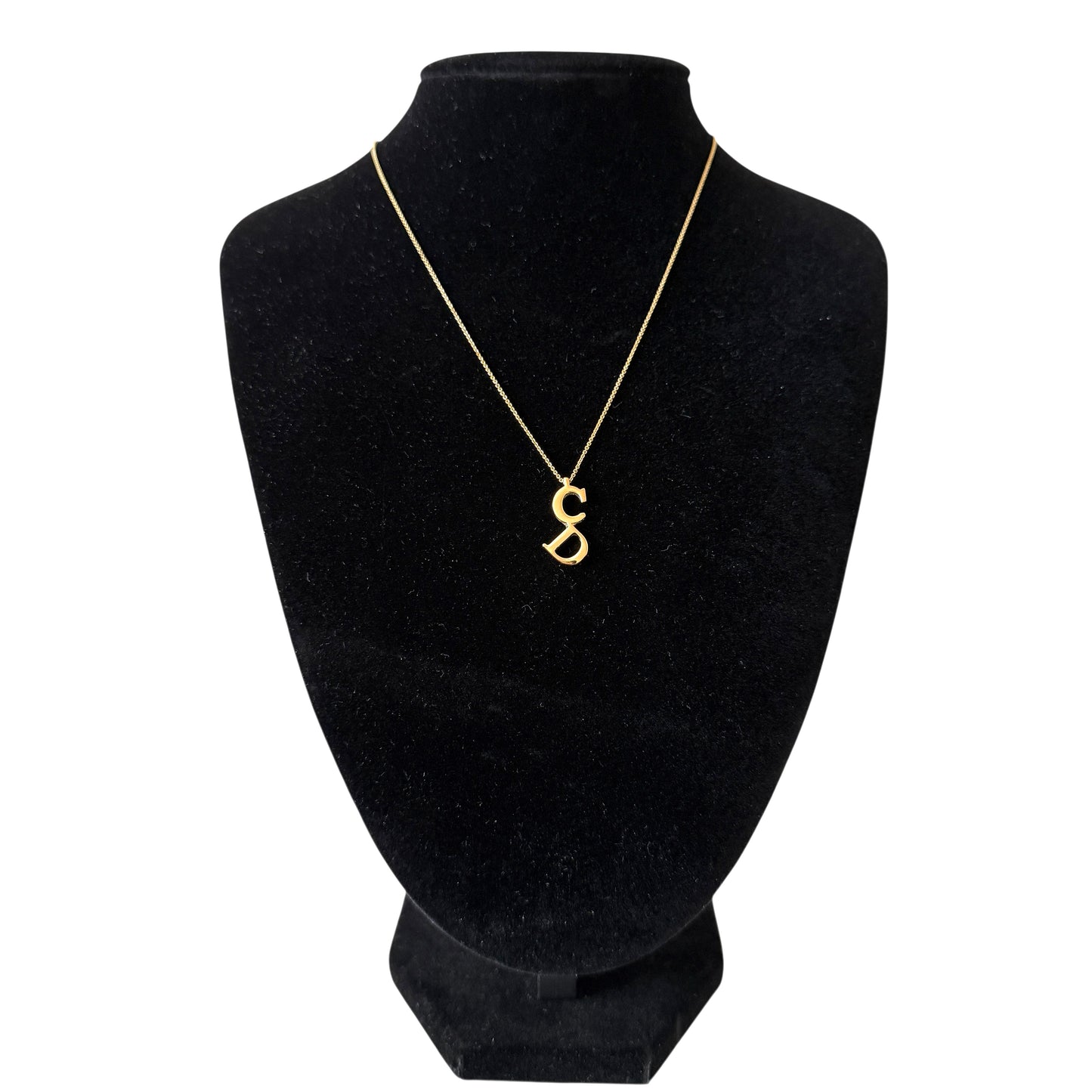 Christian Dior CD pendant necklace authentic with COA and Box